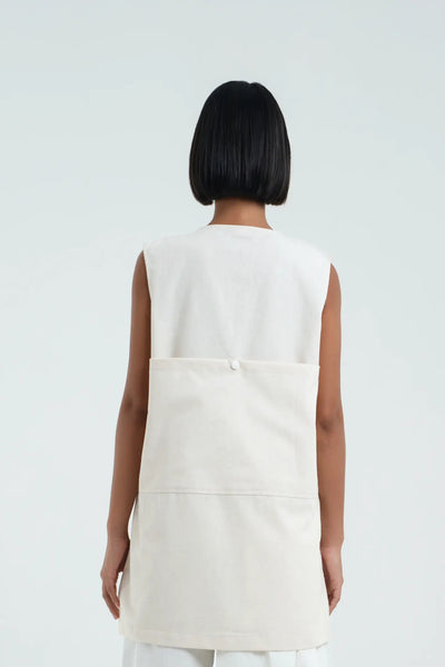 Sleeveless Back Pocket Tunic