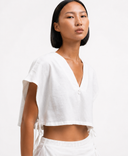 Ribbon Linen Top