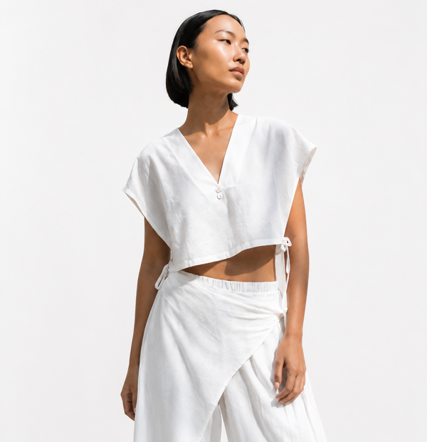 Ribbon Linen Top
