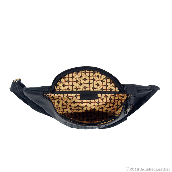 Prahasta Bag in Black with Woven Leather Details