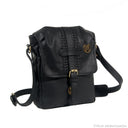 WIRATA Bag No. II in Black with Woven Leather Details