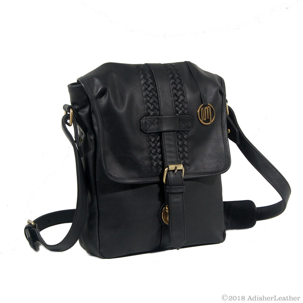 WIRATA Bag No. II in Black with Woven Leather Details