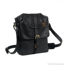 WIRATA Bag No. II in Black with Woven Leather Details