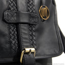 WIRATA Bag No. II in Black with Woven Leather Details