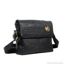 NAKULA Bag No. II in Black with Woven Leather Details