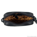 ULUPI Clutch Bag in Black with Woven Leather Details