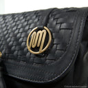 UTARI Bag No. II in Black with Woven Leather Details