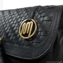 UTARI Bag No. II in Black with Woven Leather Details