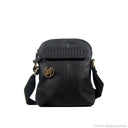 Samba Bag No. II in Black with Woven Leather Details