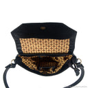 SATYAVATI Bag No. II in Black with Woven Leather Details