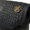 SATYAVATI Bag No. II in Black with Woven Leather Details