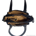 MADRI Bag No. II In Black With Woven Leather Details