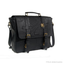 SENTANU Bag No. II in Black with Woven Leather Details