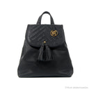 DURGANDINI Bag in Black with Woven Leather Details