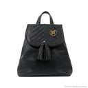 DURGANDINI Bag in Black with Woven Leather Details