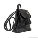 DURGANDINI Bag in Black with Woven Leather Details
