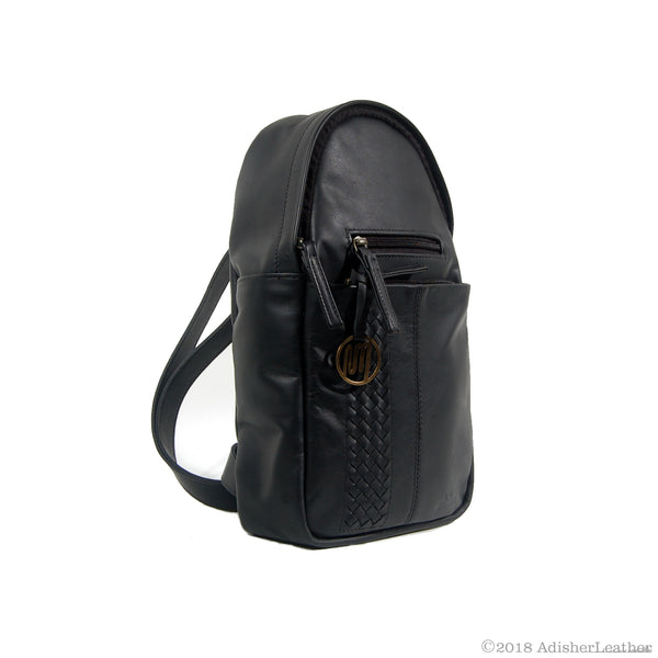 Laksman Bag No. II in Black with Woven Leather Details
