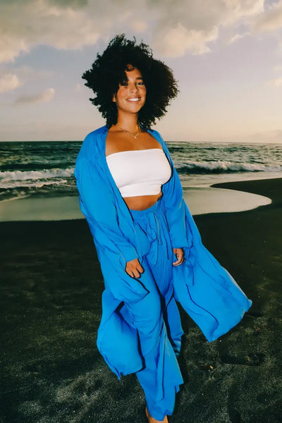 Serenity Angkasa Kimono in Azure Blue