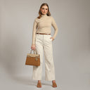 ANJANI Canvas Leather Bag