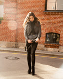 SATYAVATI Bag No. II in Black with Woven Leather Details