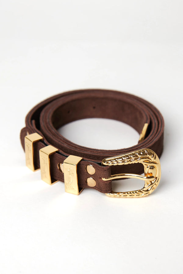 Metallic stud belt