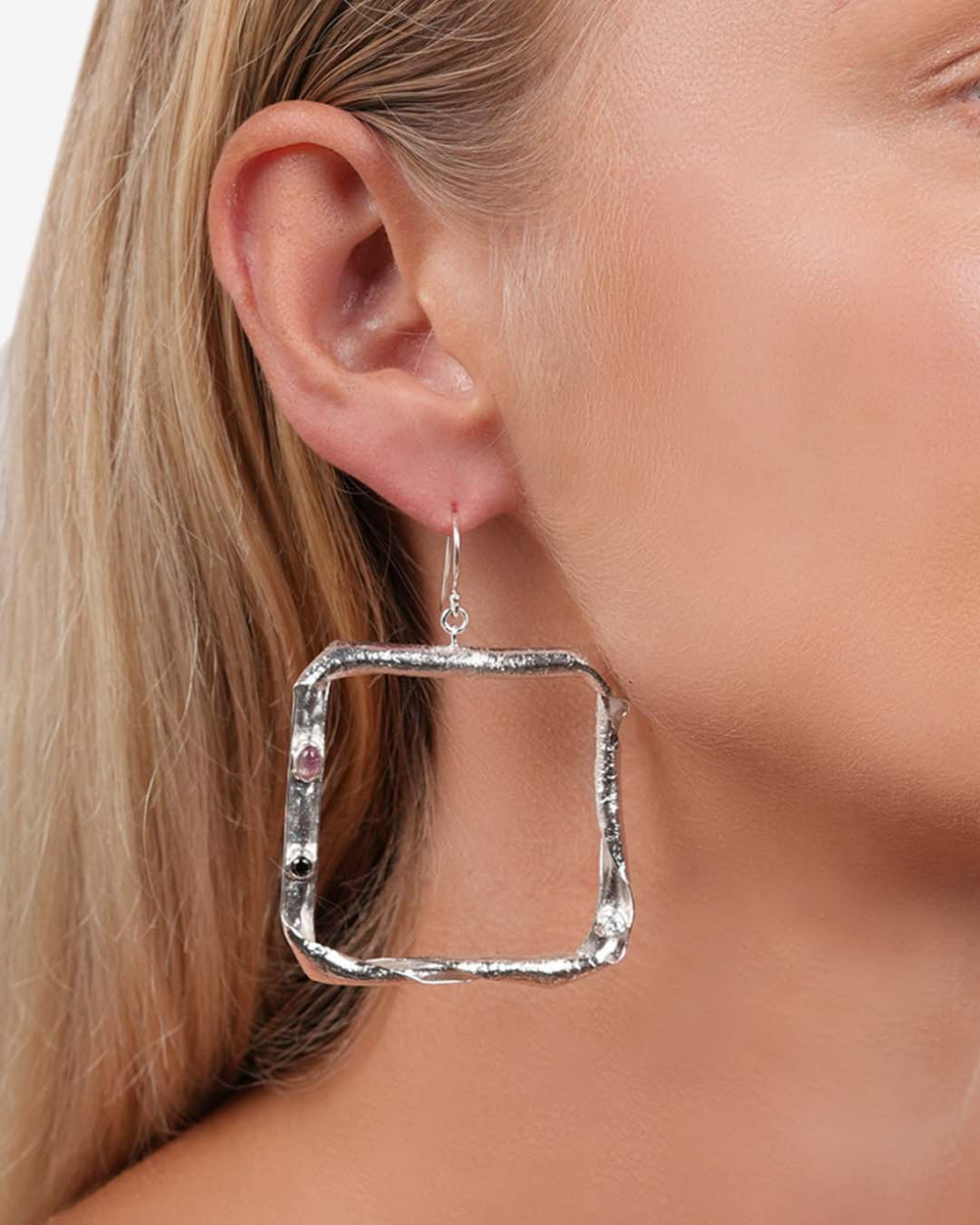 EARRING RETRO SQUARE