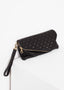 Pochette en cuir Roxanne en noir