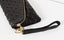 Pochette en cuir Roxanne en noir