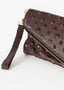 Pochette en cuir Roxanne marron