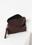 Pochette en cuir Roxanne marron