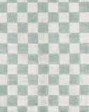 Washable Rug in Kitchen Tiles Blue Sage