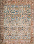 Annette Rug in Ocean/Rust