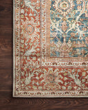Annette Rug in Ocean/Rust