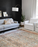 Annette Rug in Ocean/Rust