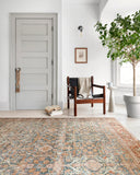 Annette Rug in Ocean/Rust