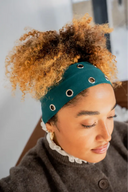 Eyelet Headband Green
