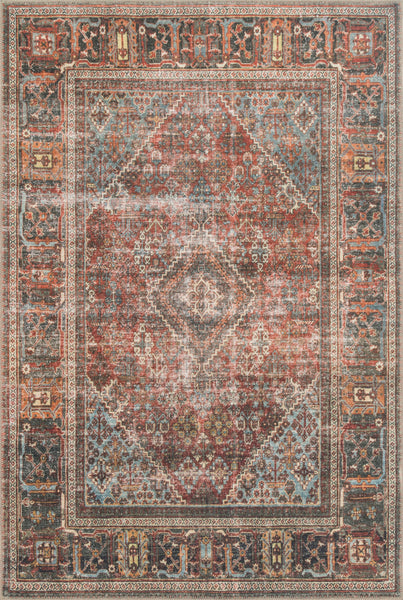 Eleanor Rug in Brick/ Midnight