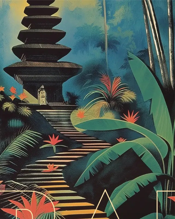 Travel Poster Bali Jungle - Indonesia