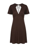 Butterfly Mini Brown Dress
