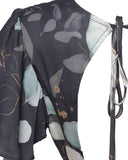 Butterfly Mini Gray Floral Dress
