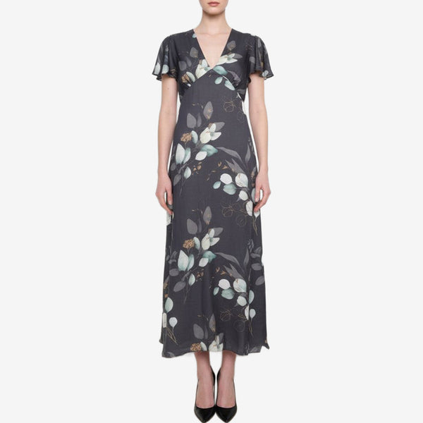 Butterfly Gray Floral Dress