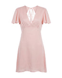 Butterfly Mini Peach Dress