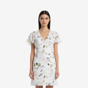 Butterfly Mini White Floral Dress