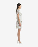 Butterfly Mini White Floral Dress