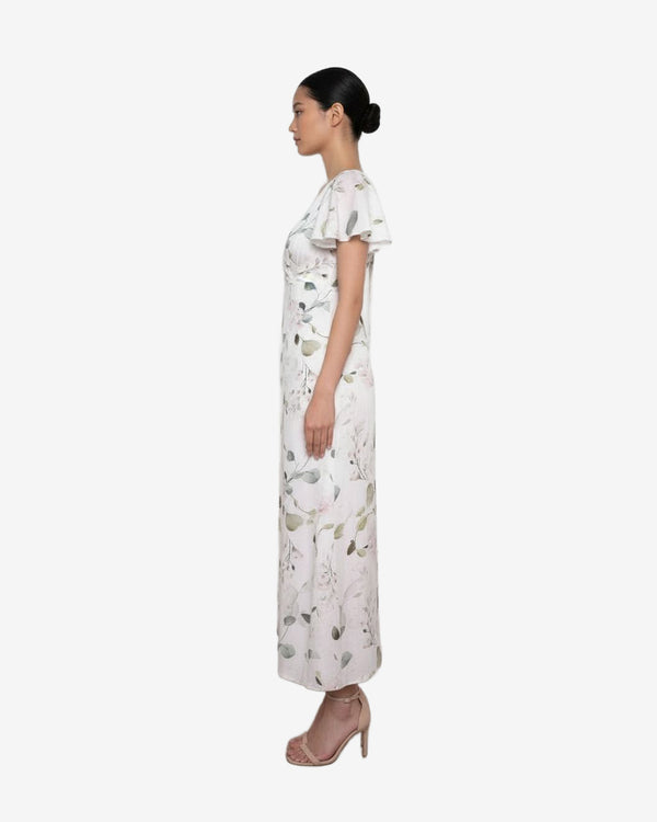 Butterfly White Floral Dress
