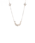 Moon Swing Necklace With 2 Stars On The Chain
