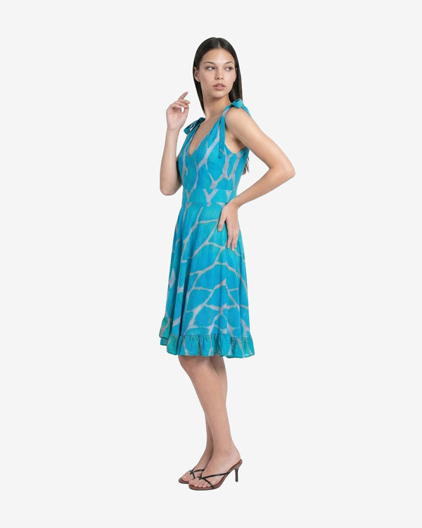 Martina Dress Aqua Fish