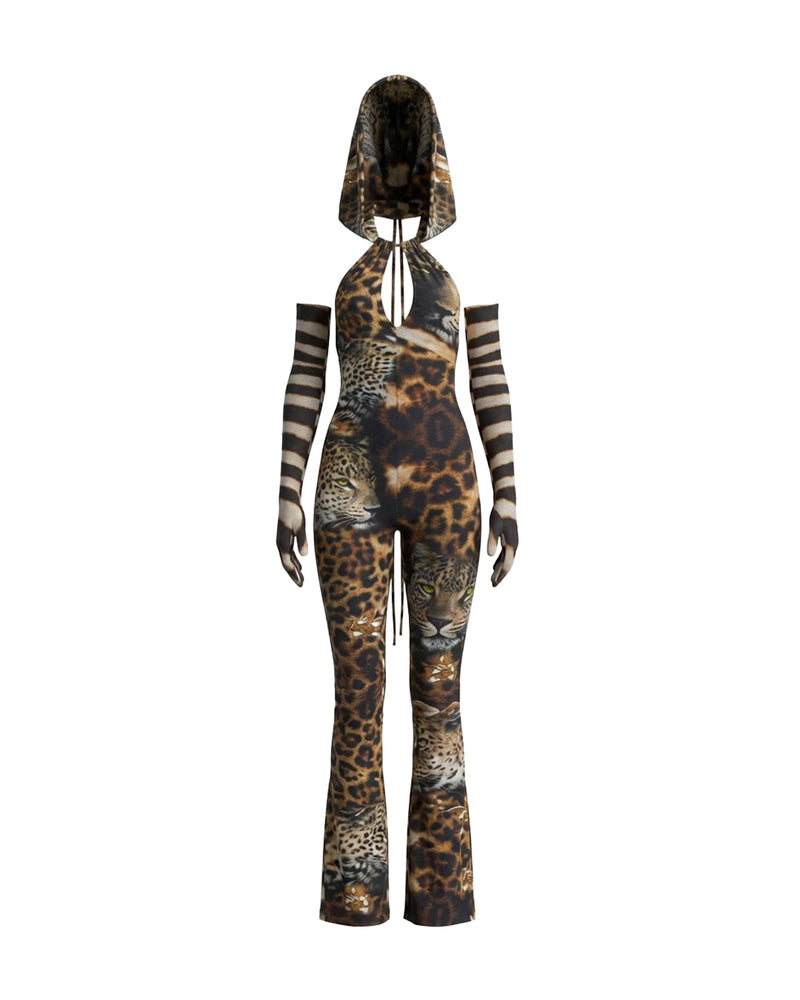 MA O99 NEW JUMPSUIT PUMA PRINT LYCRA