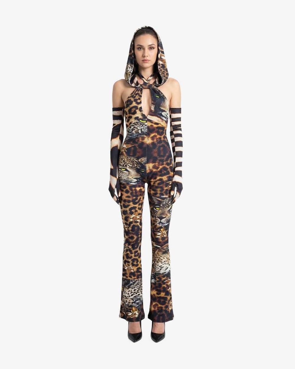 MA O99 NEW JUMPSUIT PUMA PRINT LYCRA