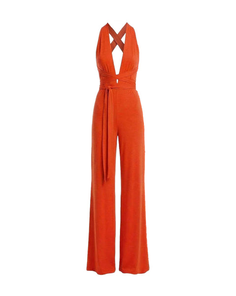 MA 058 JUMPSUIT SPANDEX ORANGE